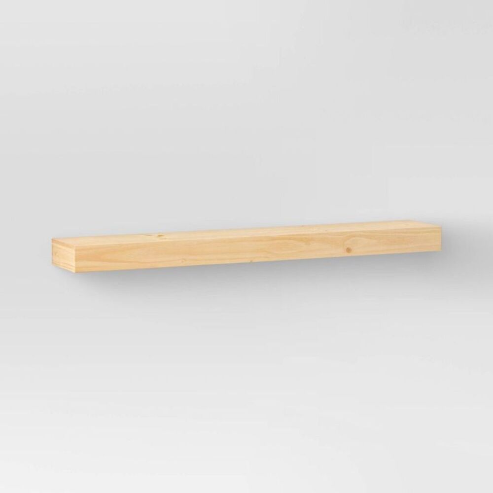 Threshold - 36" Floating Wood Shelf Natural - Threshold Natural